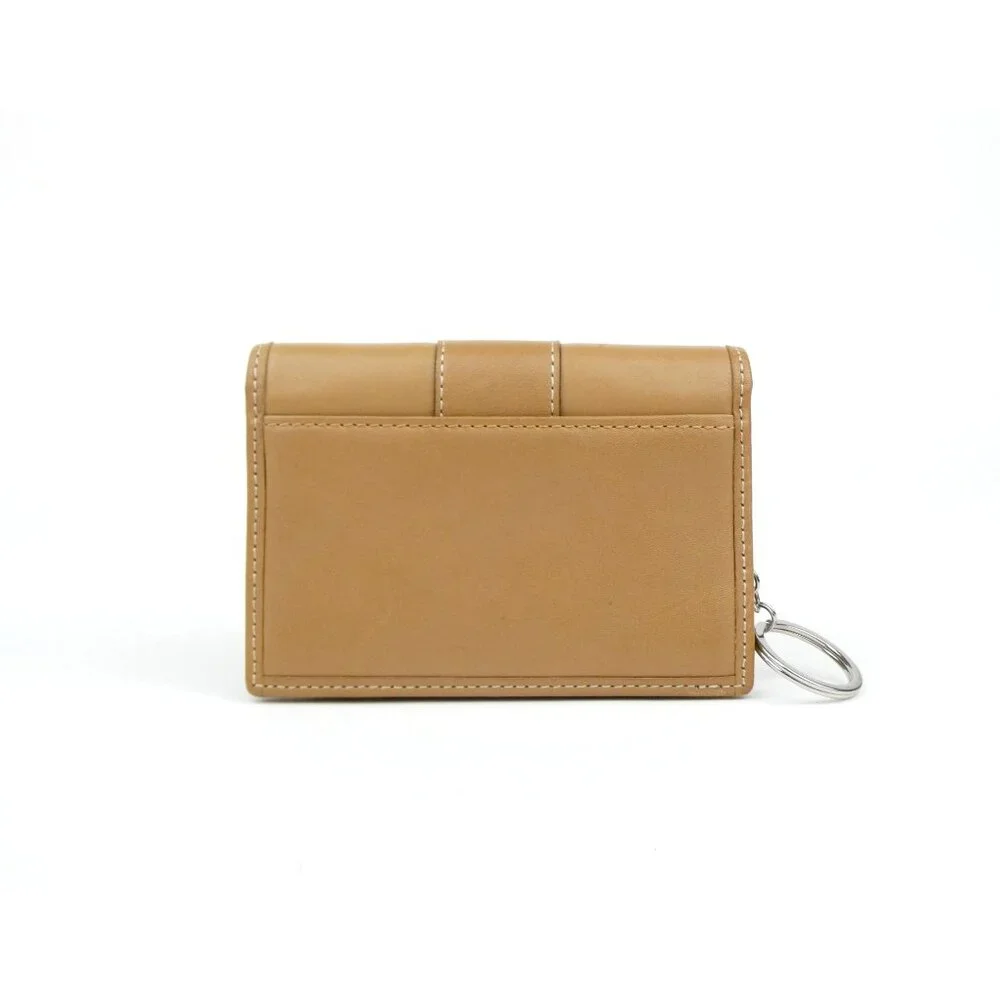 Coach‎ Tan Leather Key Holder Wallet